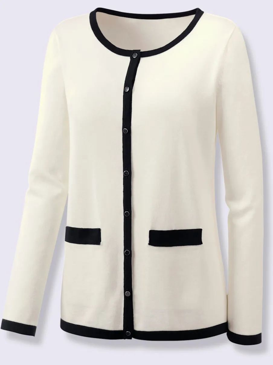 Twinsets en coton Pima avec col rond et manches longues