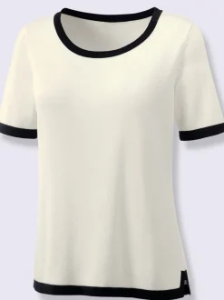 Twinsets en coton Pima avec col rond et manches longues