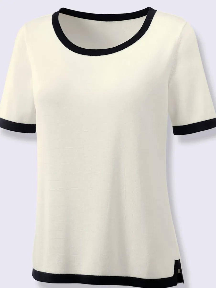 Twinsets en coton Pima avec col rond et manches longues