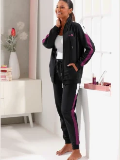Veste avec col à revers et manches longues contrastées