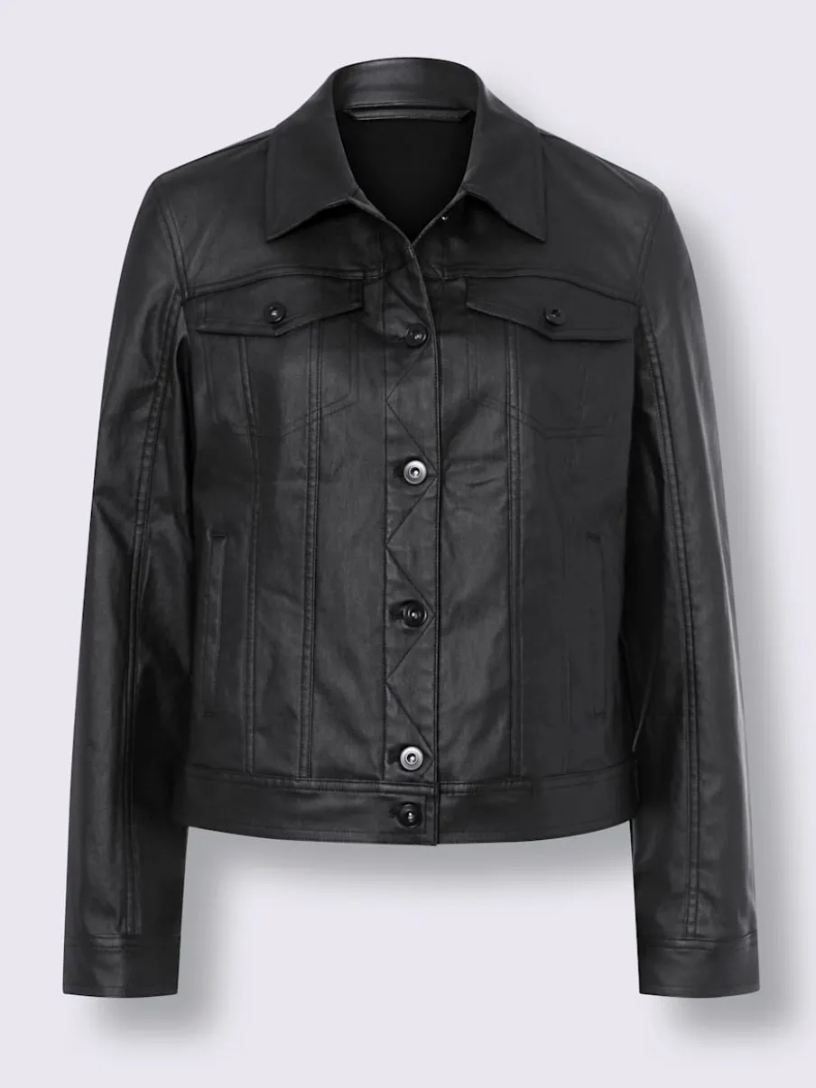 Veste blazer avec col transformable et poches latérales
