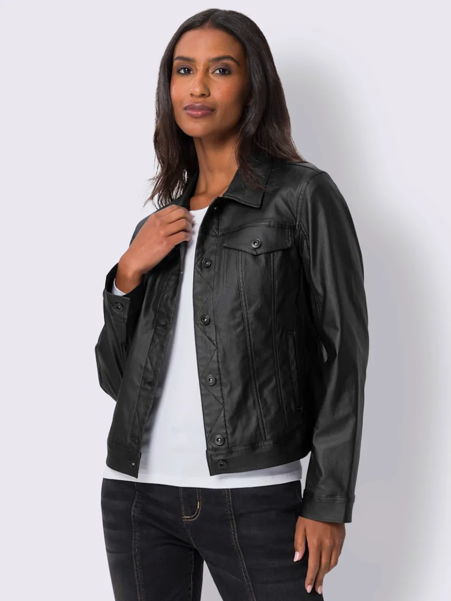 Veste blazer avec col transformable et poches latérales