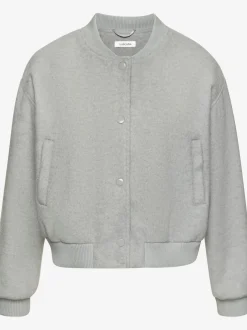 Veste bomber avec bords-côtes et poches raglan en biais