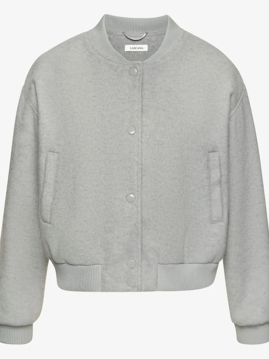 Veste bomber avec bords-côtes et poches raglan en biais
