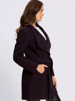 Veste bouclée aspect bouclé élégant