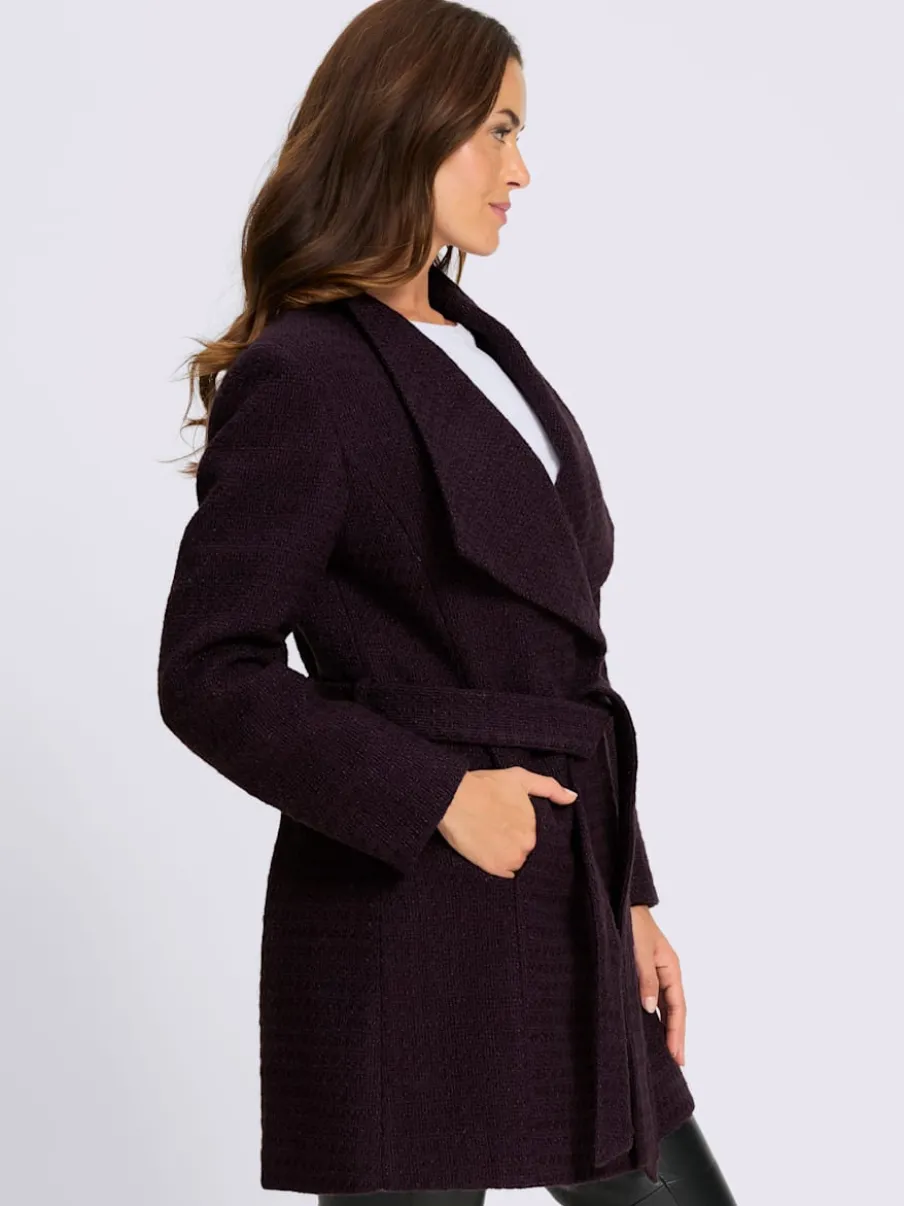 Veste bouclée aspect bouclé élégant