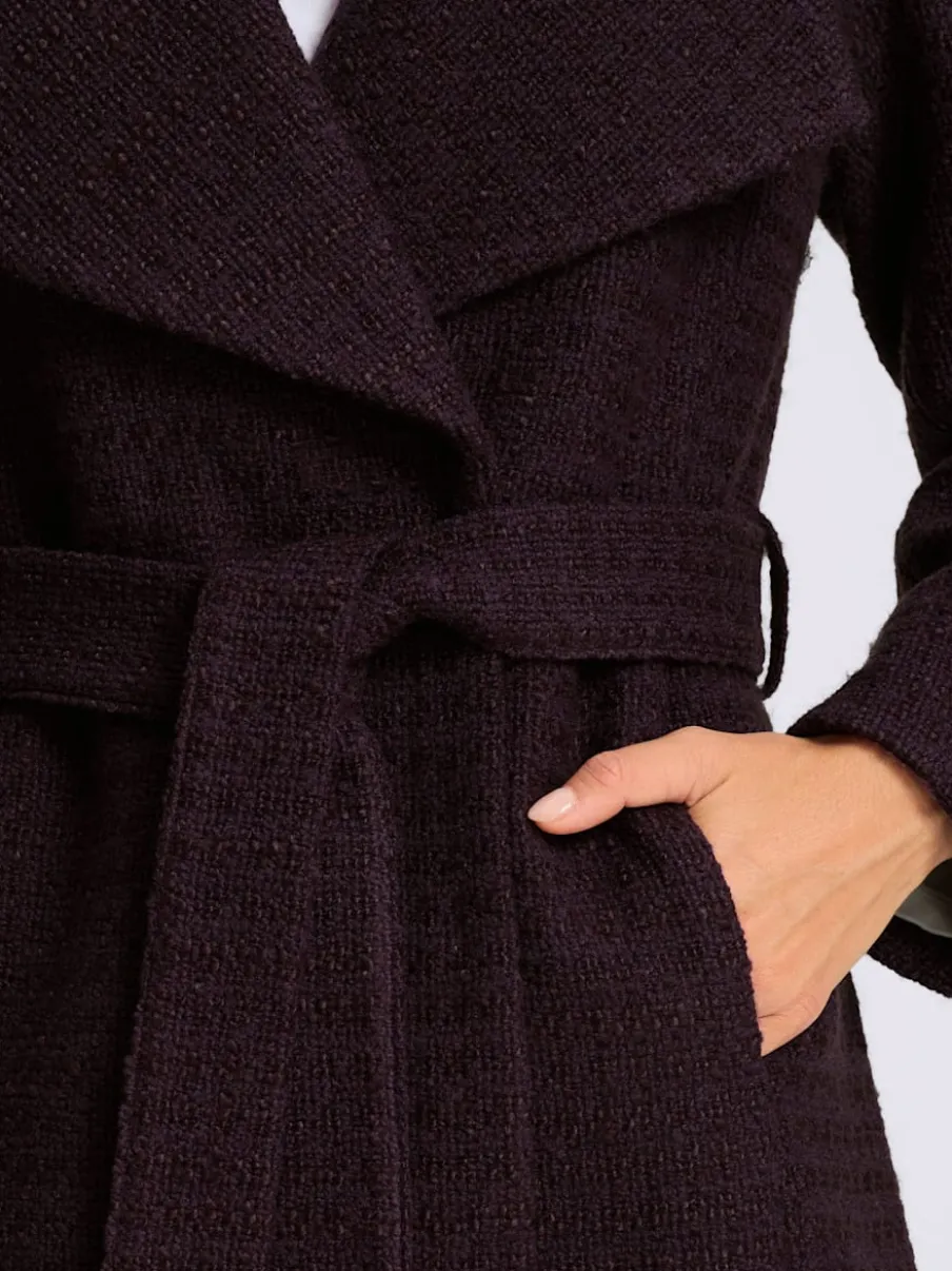 Veste bouclée aspect bouclé élégant