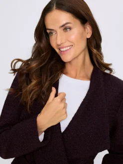 Veste bouclée aspect bouclé élégant