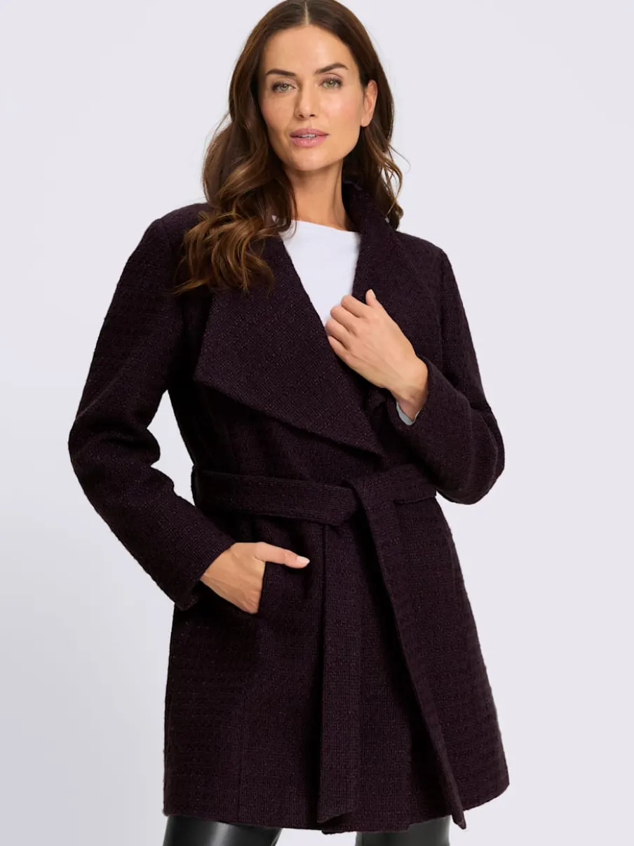 Veste bouclée aspect bouclé élégant