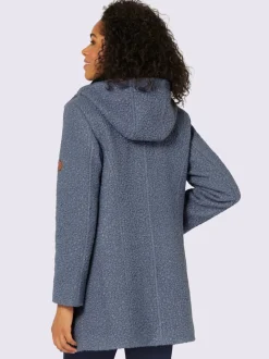 Veste bouclée à capuche avec poches pratiques intégrées