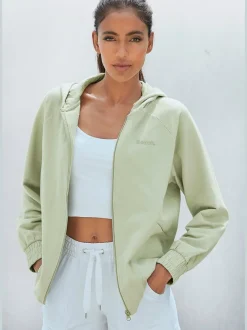 Veste à capuche avec coutures décoratives et poches en qualité sweat douce
