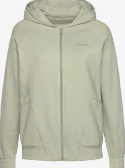 Veste à capuche avec coutures décoratives et poches en qualité sweat douce
