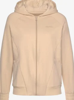 Veste à capuche avec coutures décoratives et poches en qualité sweat douce