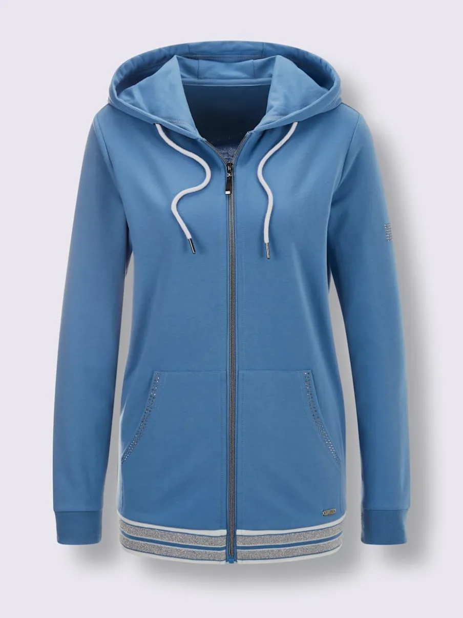Veste à capuche avec grandes poches kangourou et zip