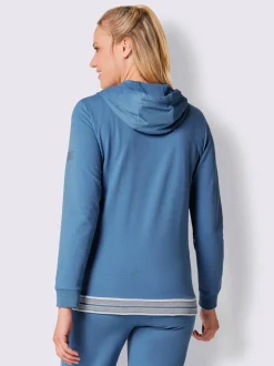 Veste à capuche avec grandes poches kangourou et zip