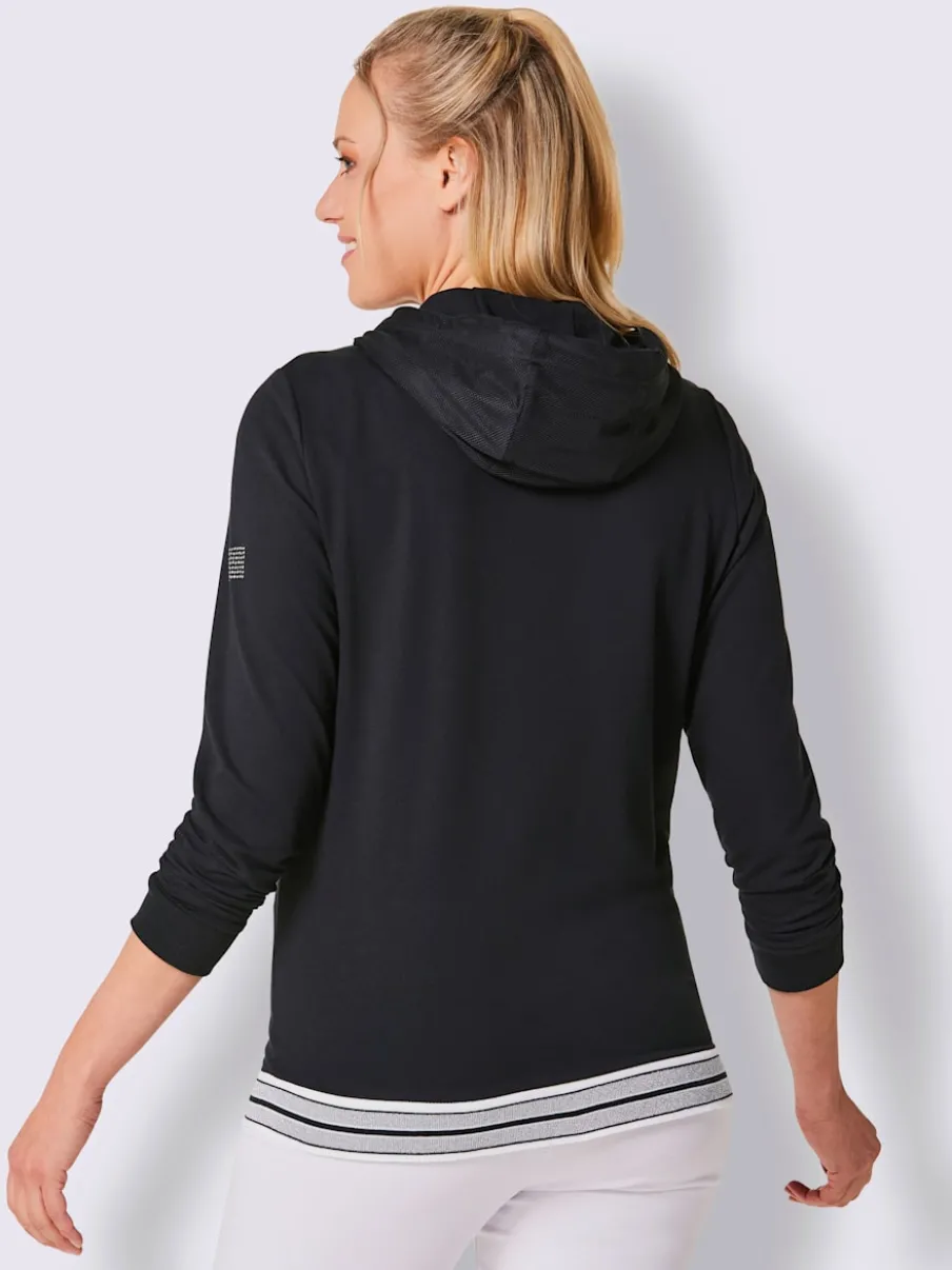 Veste à capuche avec grandes poches kangourou et zip