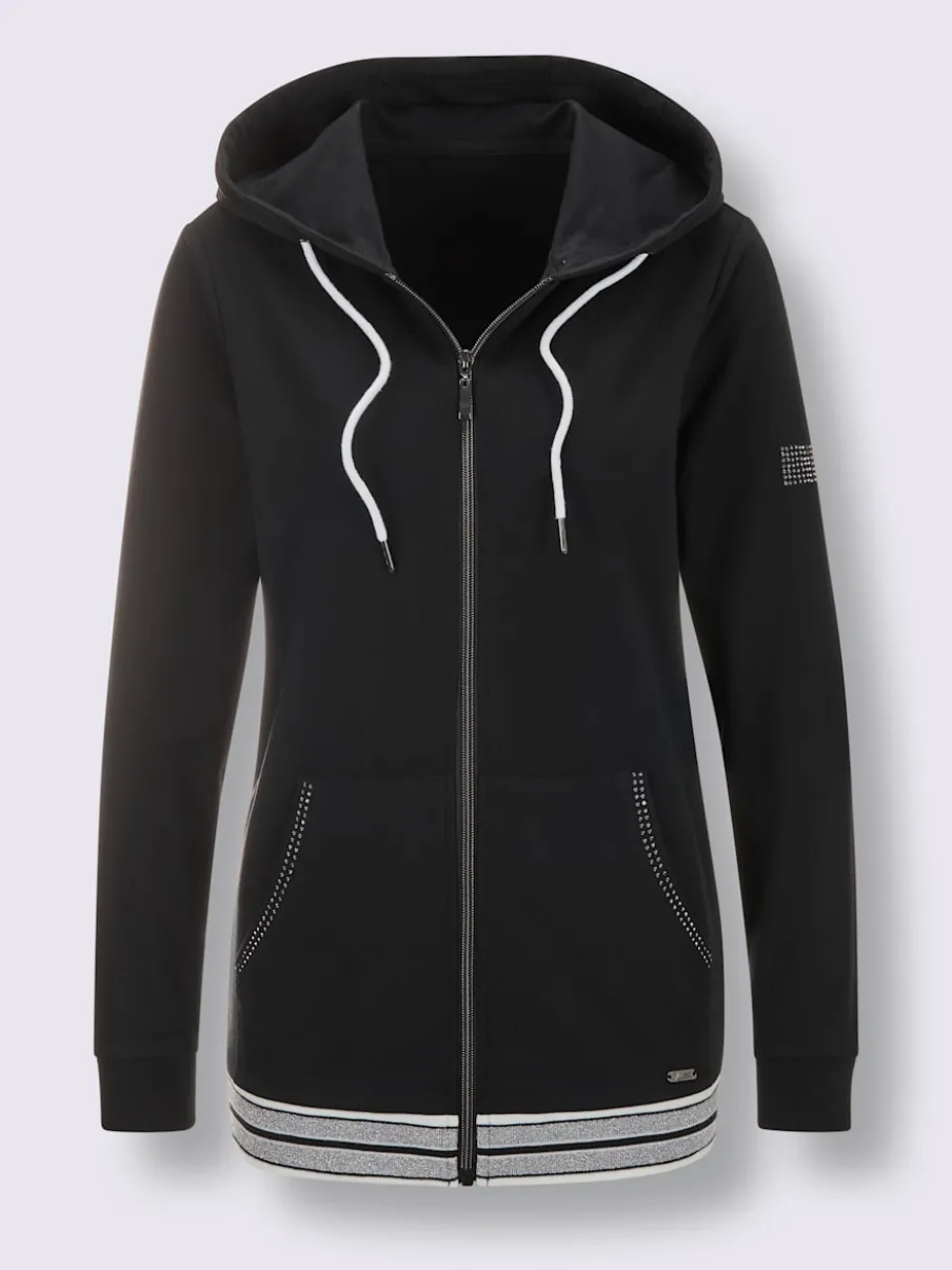 Veste à capuche avec grandes poches kangourou et zip
