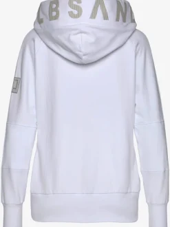 Veste à capuche avec logo et poches fendues