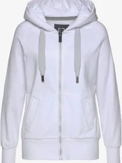 Veste à capuche avec logo et poches fendues