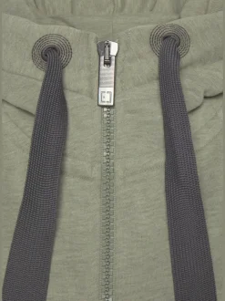 Veste à capuche avec manches longues et logo brodé