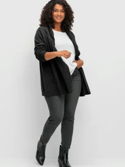 Veste à capuche en tricot capuche tendance