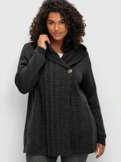 Veste à capuche en tricot capuche tendance