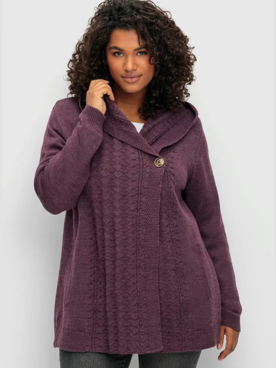 Veste à capuche en tricot capuche tendance