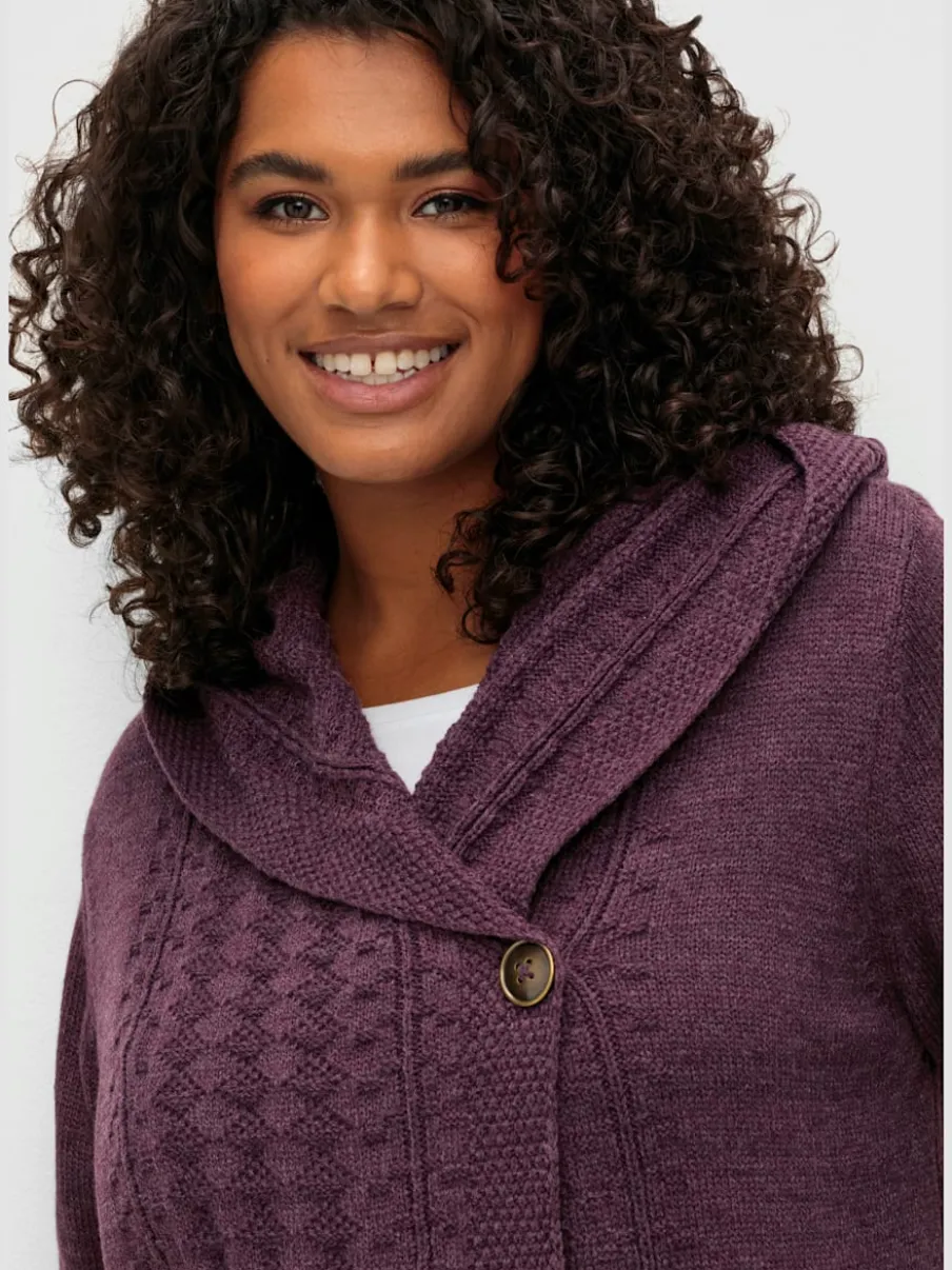 Veste à capuche en tricot capuche tendance