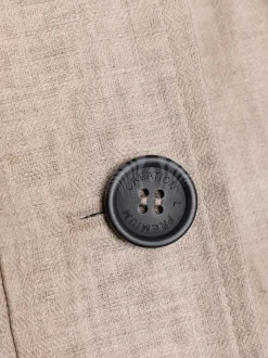 Veste à capuche en viscose et lin décontractée chic