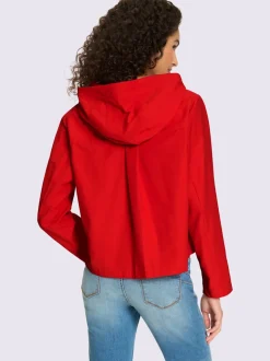 Veste à capuche légère avec rayures et poches intégrées