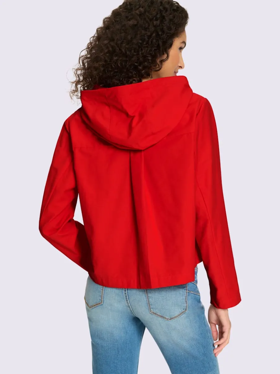 Veste à capuche légère avec rayures et poches intégrées