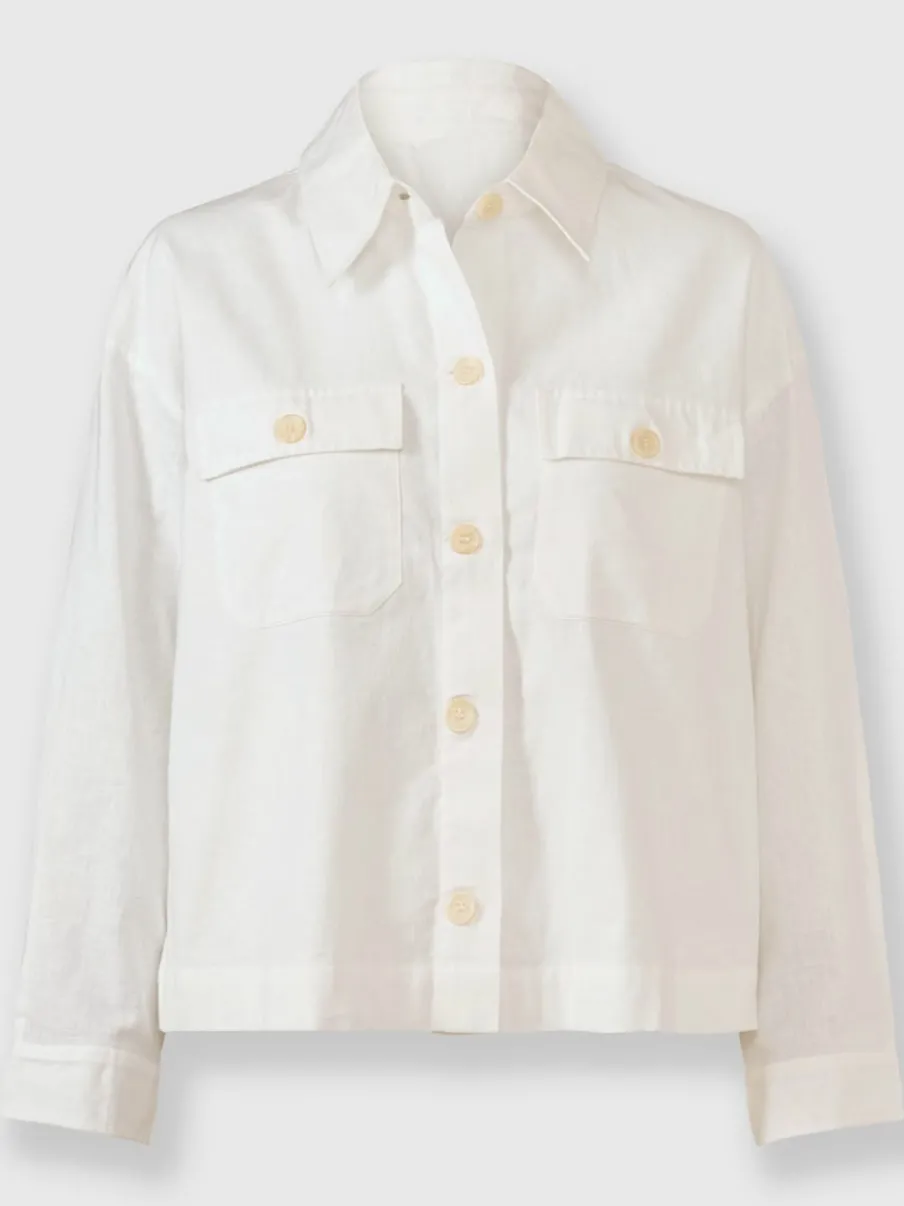 Veste chemisier en coton lin confortable à porter