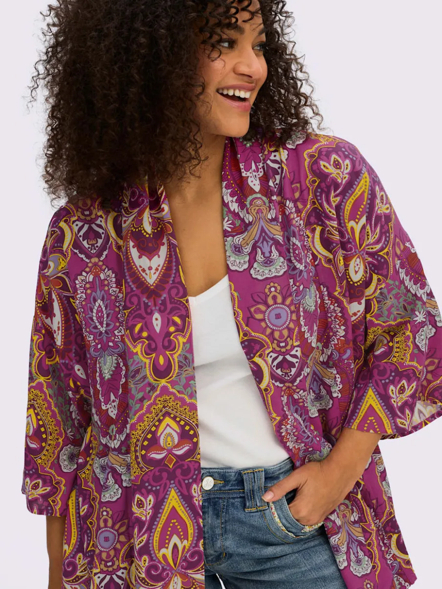 Veste chemisier motif floral
