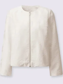 Veste chemisier à motif jacquard et manches longues