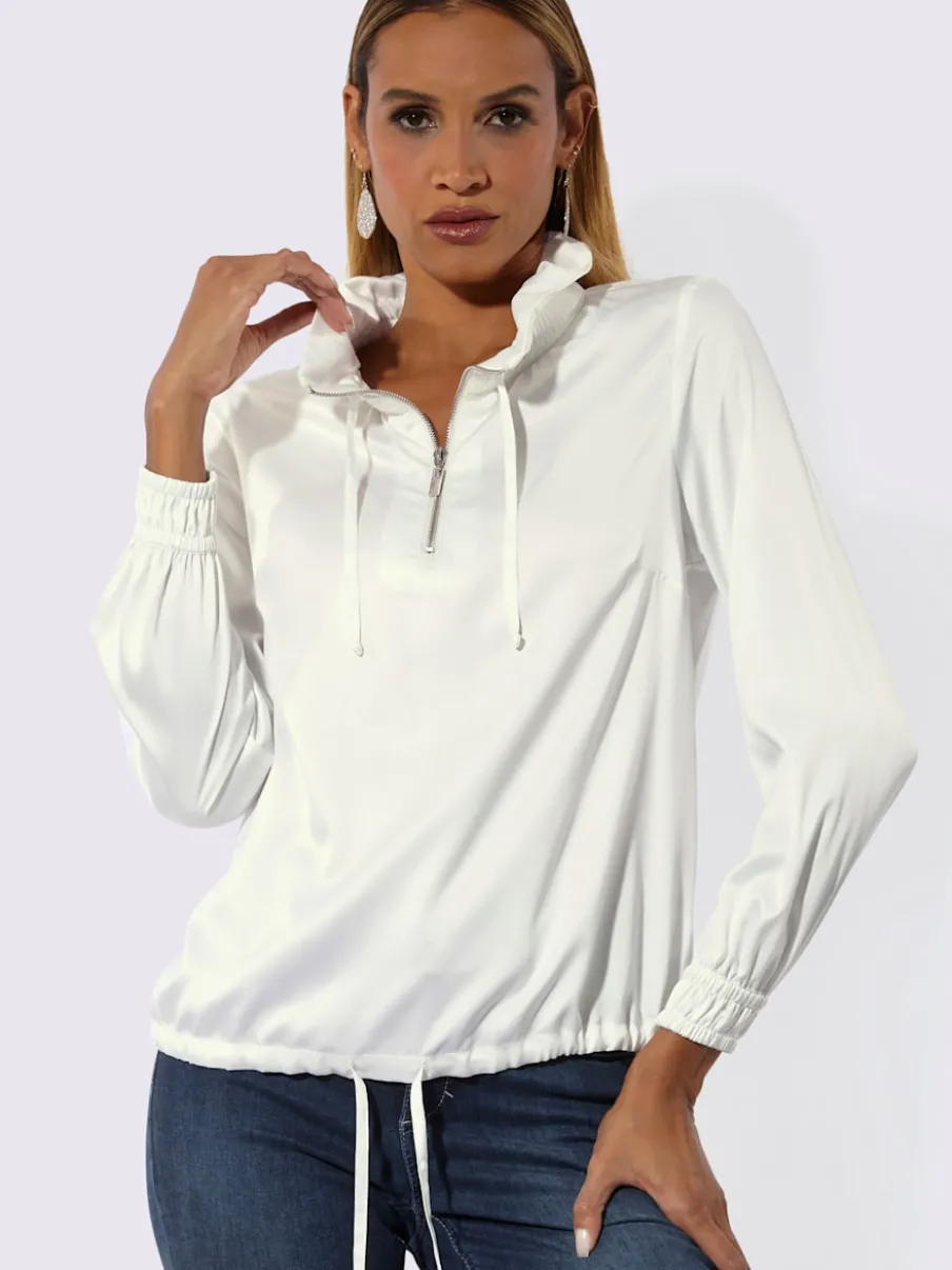 Veste chemisier satin mat