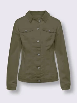 Veste à col chemise avec poches et manches retroussables