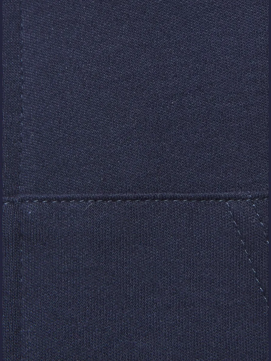 Veste à col montant avec rayures et larges bords-côtes en coton
