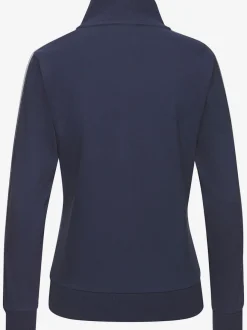 Veste à col montant avec rayures et larges bords-côtes en coton