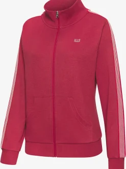 Veste à col montant avec rayures et larges bords-côtes en coton