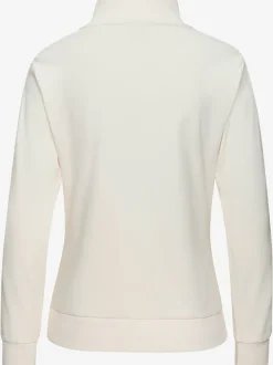 Veste à col montant avec rayures et larges bords-côtes en coton