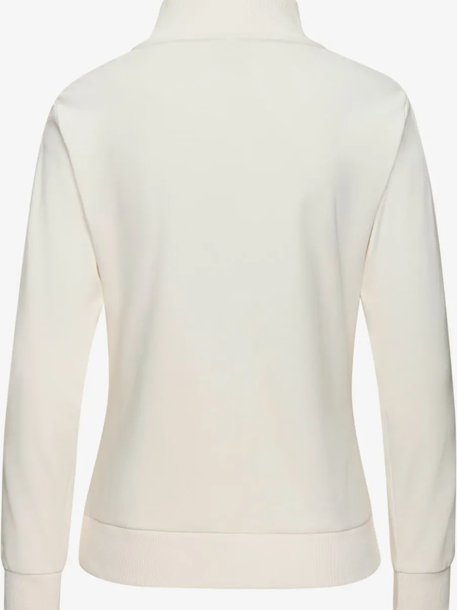 Veste à col montant avec rayures et larges bords-côtes en coton