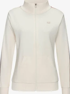 Veste à col montant avec rayures et larges bords-côtes en coton