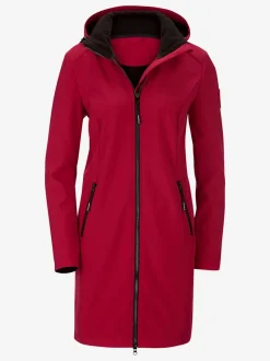 Veste coupe vent longue qualité softshell col montant avec capuche