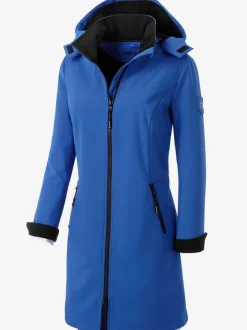 Veste coupe vent longue qualité softshell col montant avec capuche