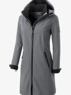 Veste coupe vent longue qualité softshell col montant avec capuche