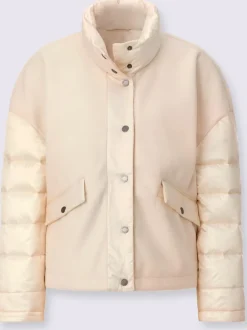 Veste courte mélange de matières tendance