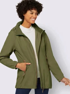 Veste de mi-saison microfibre avec capuche et poches