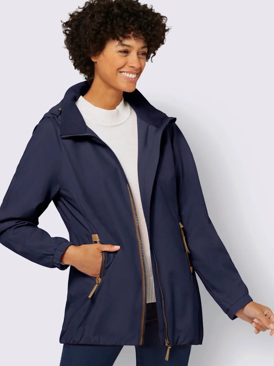 Veste de mi-saison microfibre avec capuche et poches