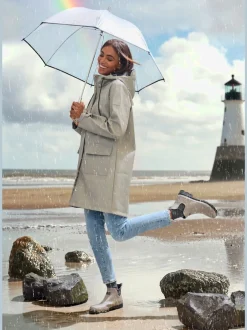 Veste de pluie parka longue et imperméable à capuche
