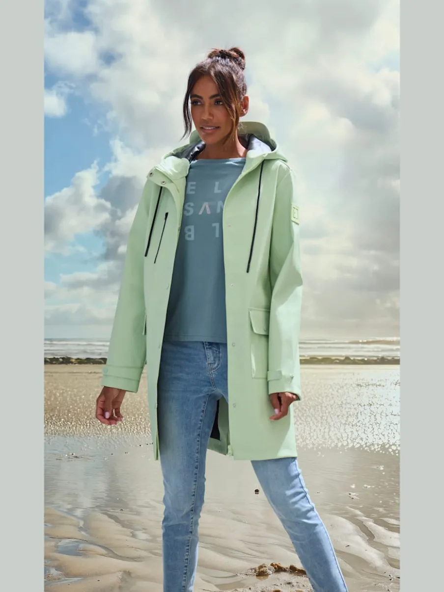 Veste de pluie parka longue et imperméable à capuche